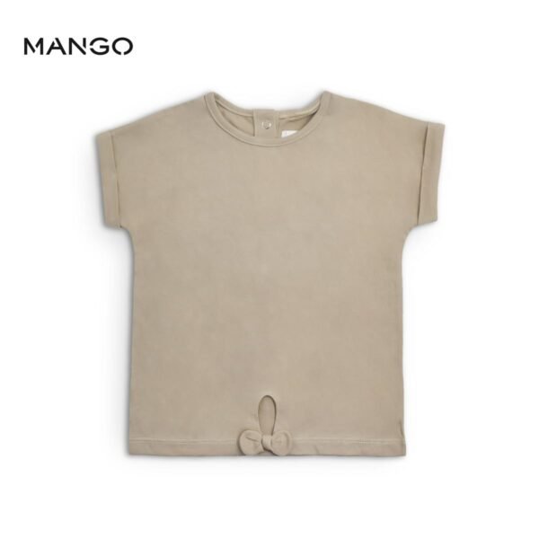 Mango Brown Plain Cotton T-shirt