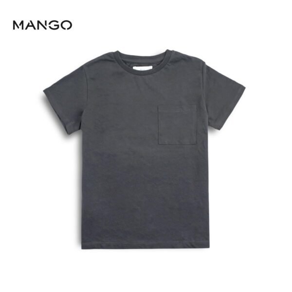 Mango Charcoal Grey Cotton T-shirt