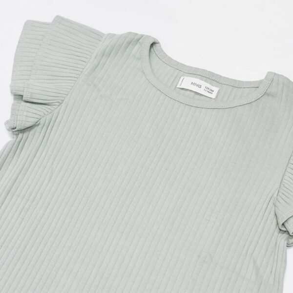 Mango Green Frill Sleeve Knitted Top - Image 2